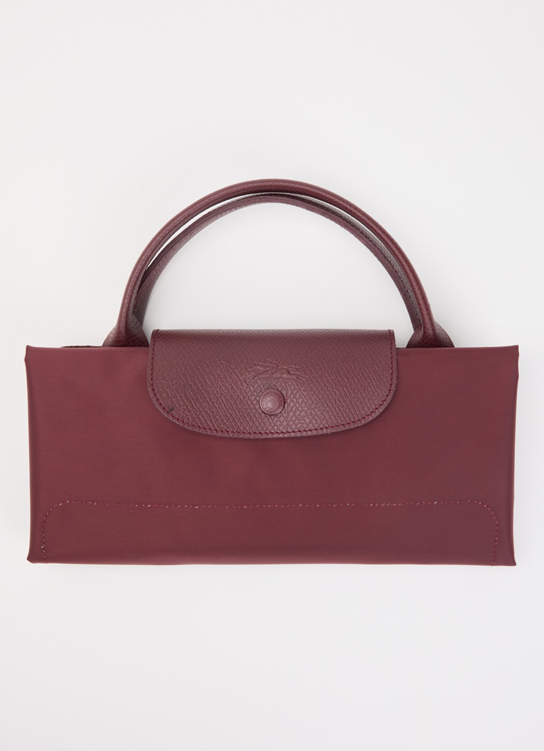 Longchamp Le Pliage One reistas XL met leren details - detail 5 bordeauxrood