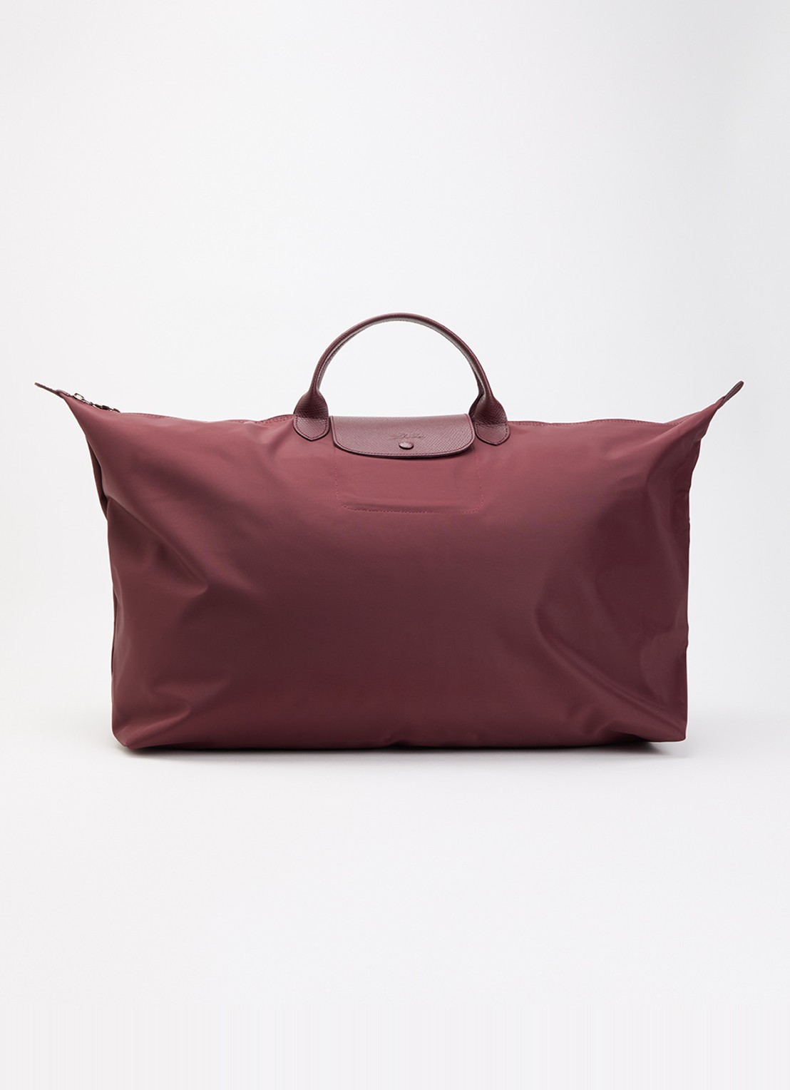 Longchamp Le Pliage One reistas XL met leren details - voorkant bordeauxrood