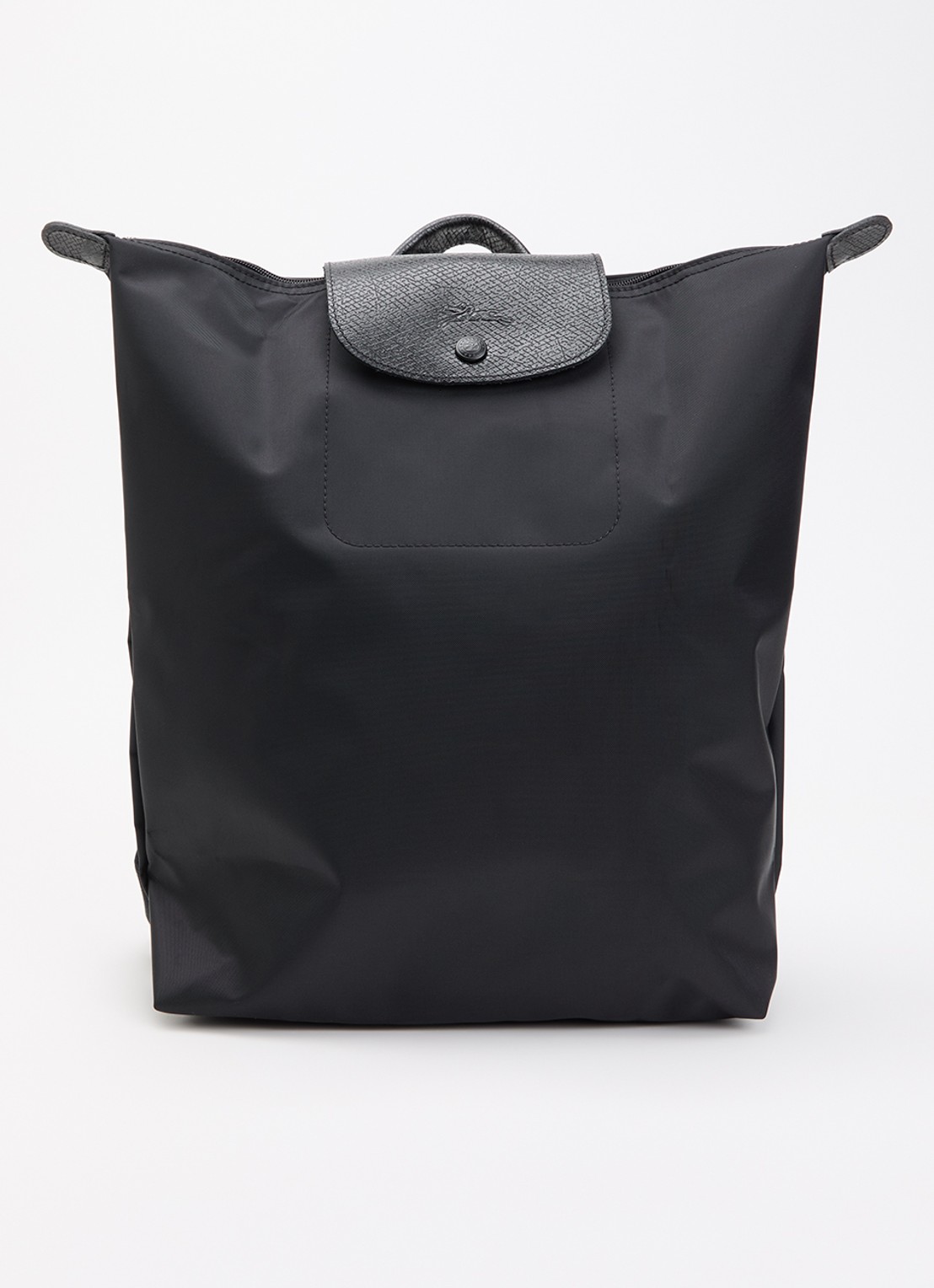 Longchamp Le Pliage One rugzak M met leren details - voorkant 3 zwart