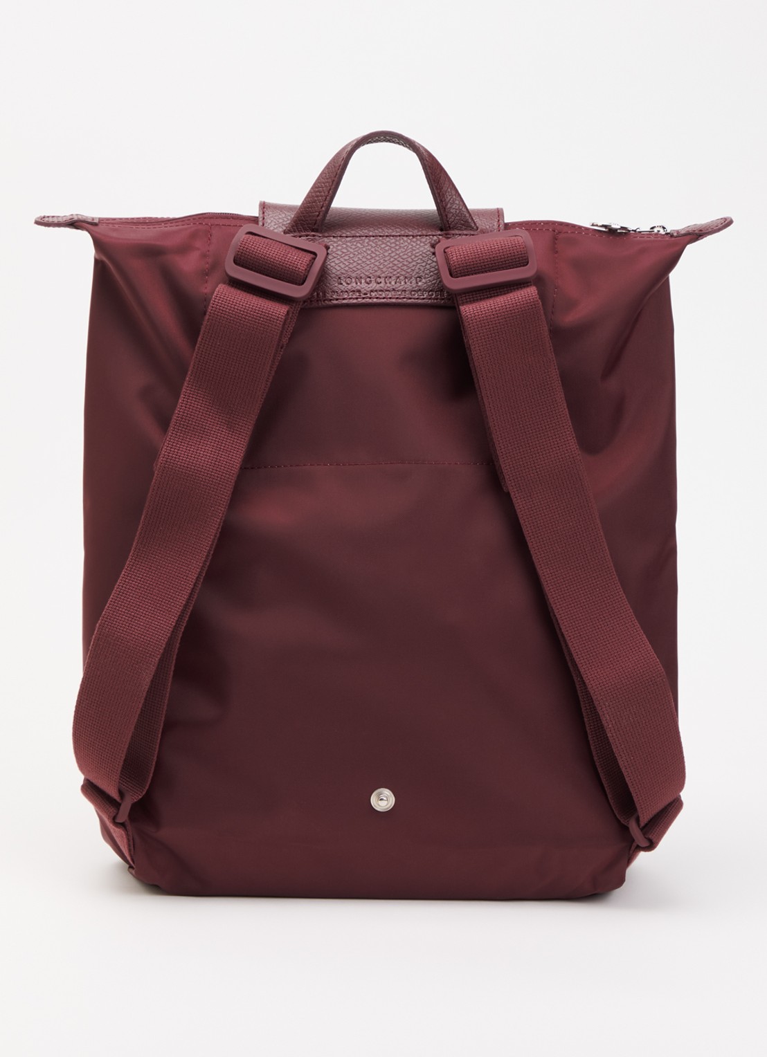 Longchamp Le Pliage One rugzak M met leren details - achterkant 5 aubergine
