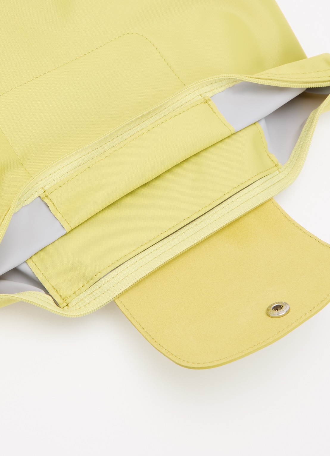 Longchamp Le Pliage One rugzak M met leren details - detail groen