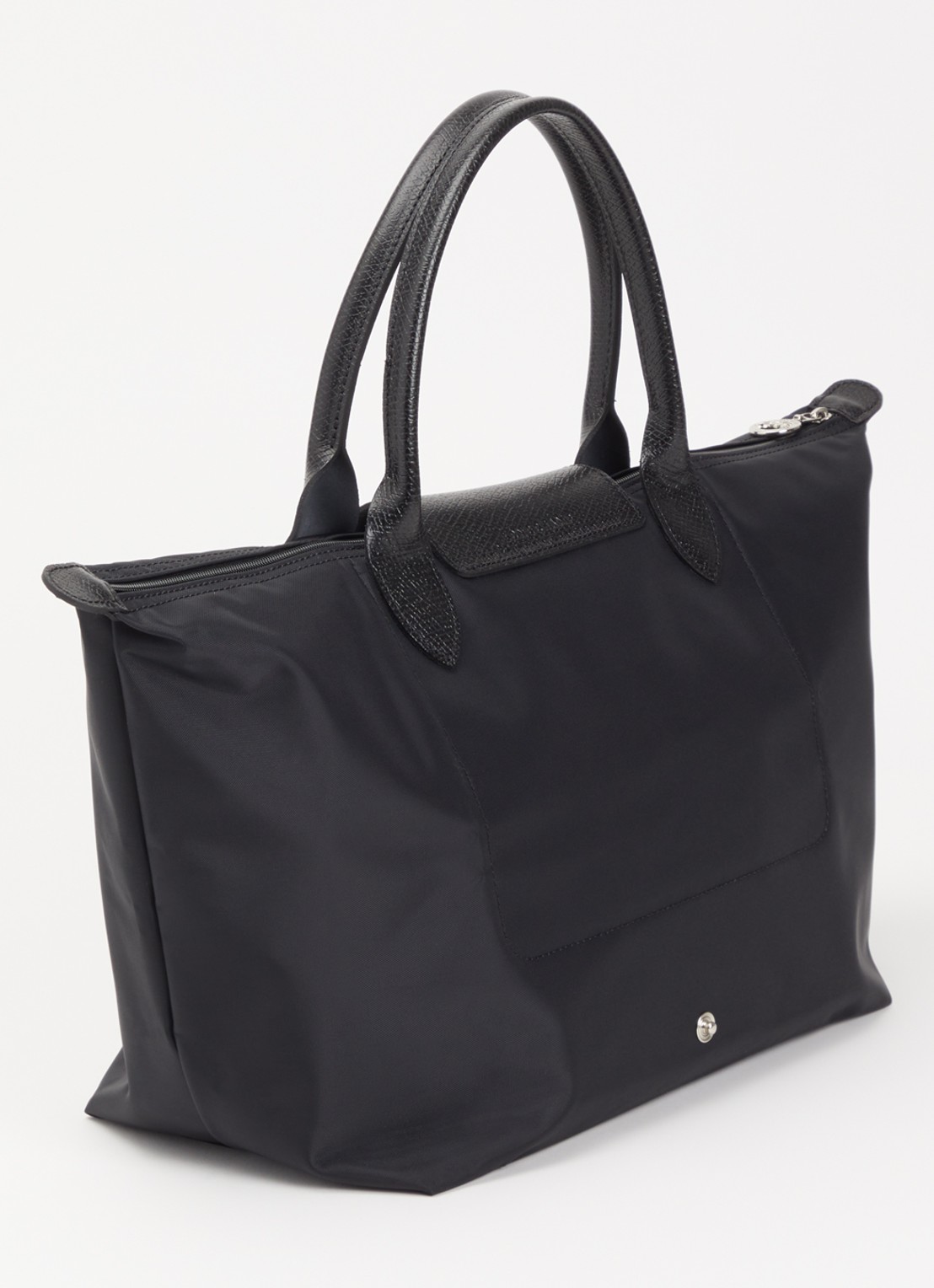 Longchamp Le Pliage One schoudertas L met leren details - achterkant zwart