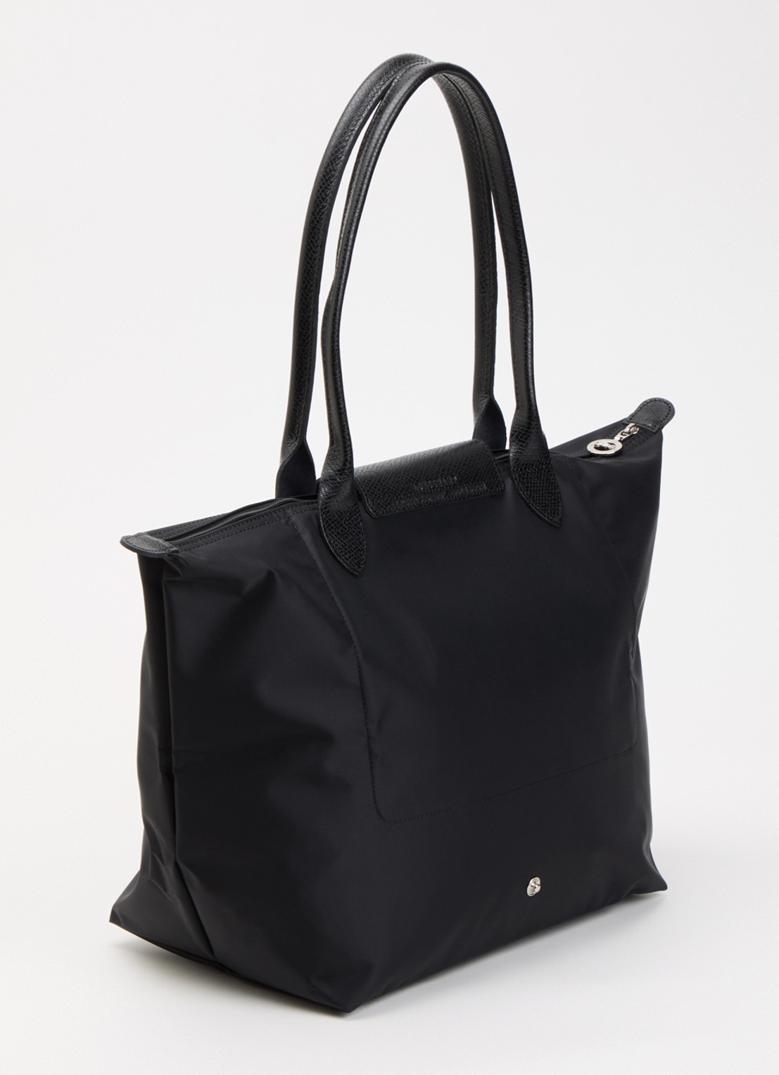 Longchamp Le Pliage One schoudertas L met leren details - achterkant zwart