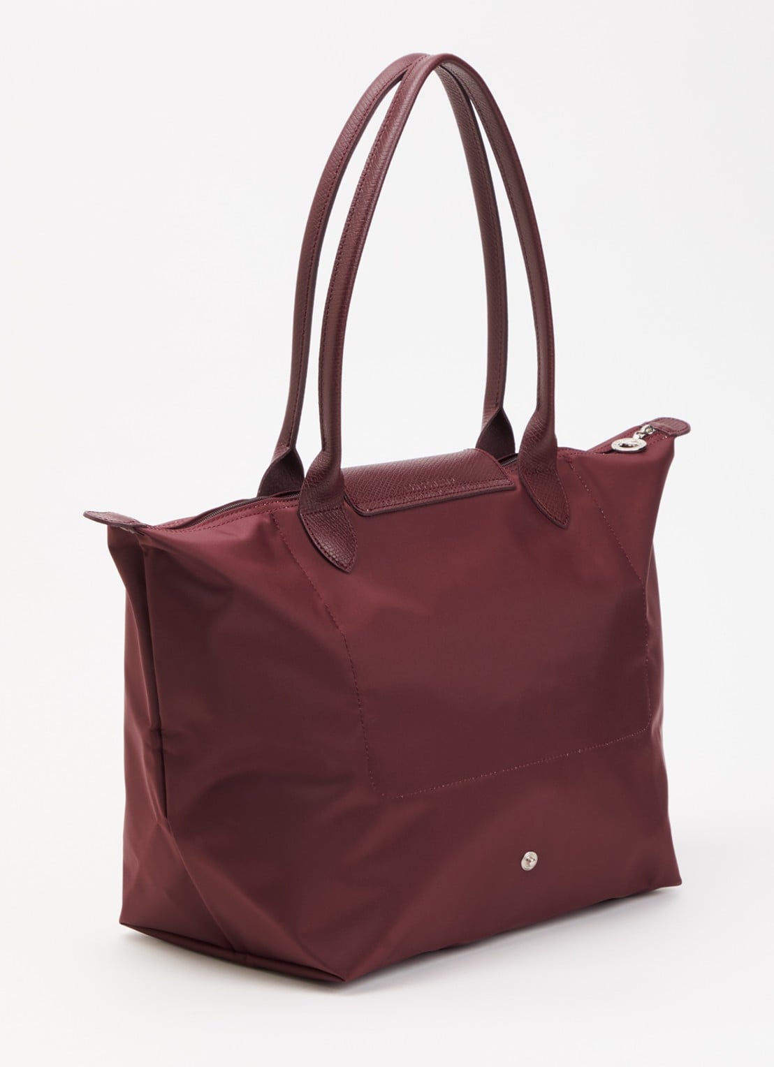 Longchamp Le Pliage One schoudertas L met leren details - achterkant bordeauxrood