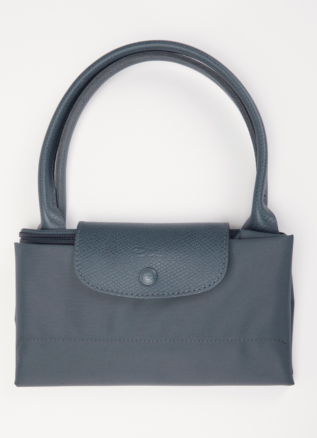 Longchamp Le Pliage One schoudertas L met leren details - detail 3 antraciet