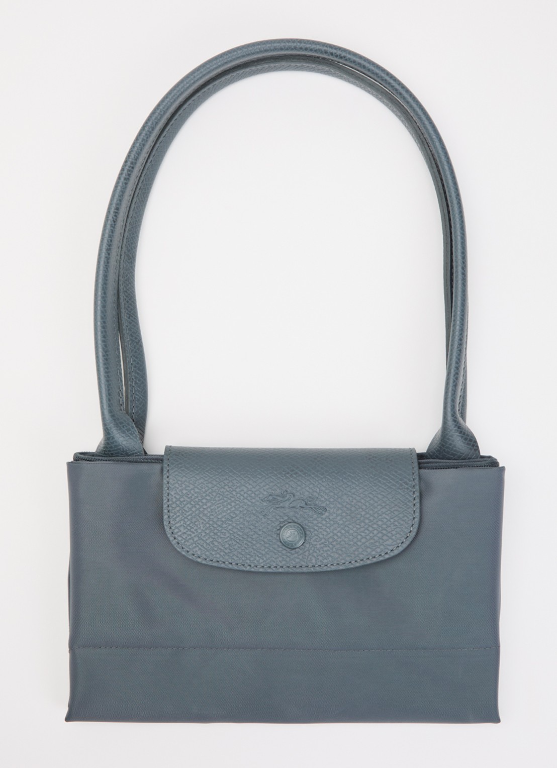 Longchamp Le Pliage One schoudertas L met leren details - detail 3 antraciet