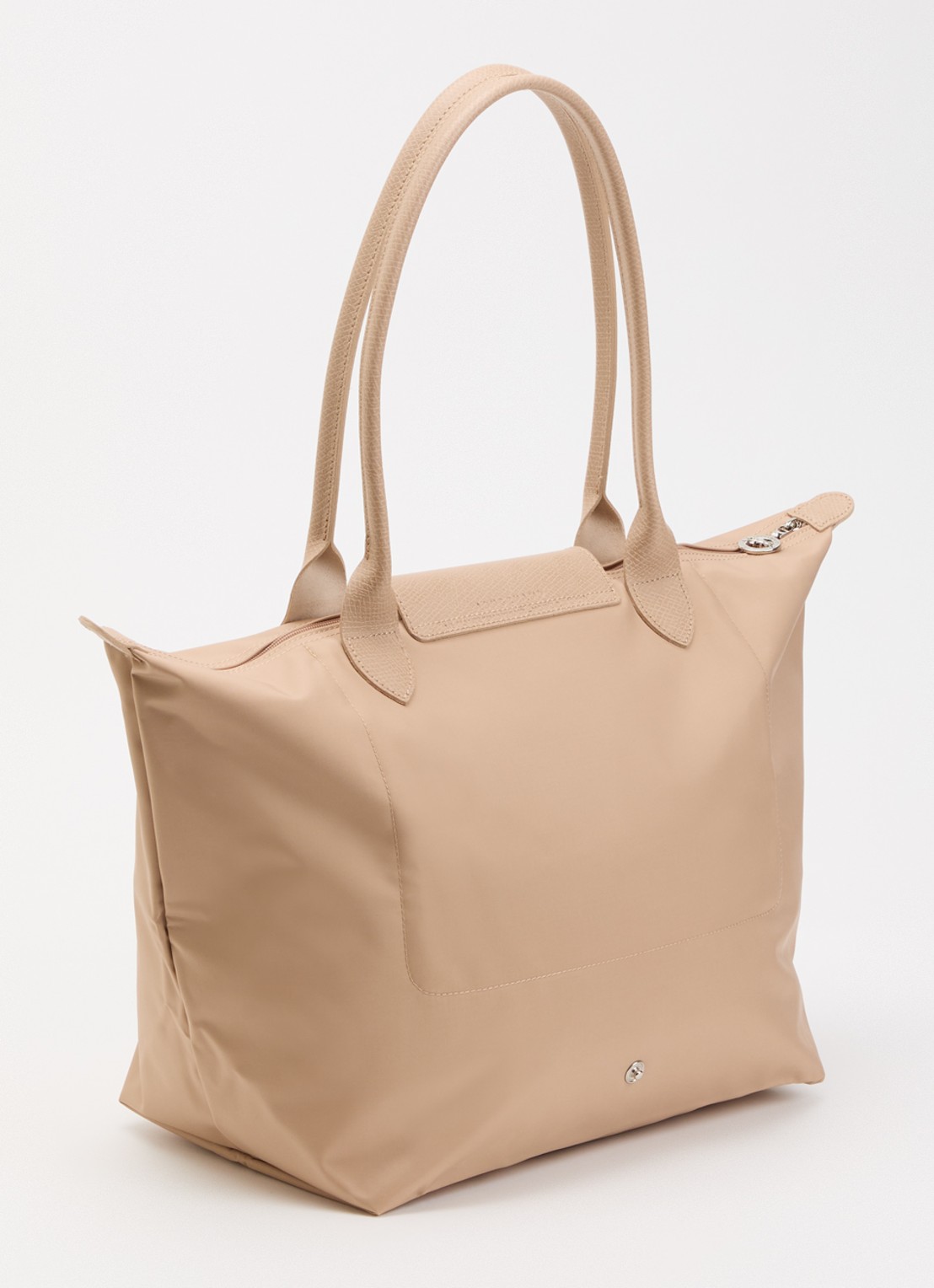 Longchamp Le Pliage One schoudertas L met leren details - achterkant 3 beige