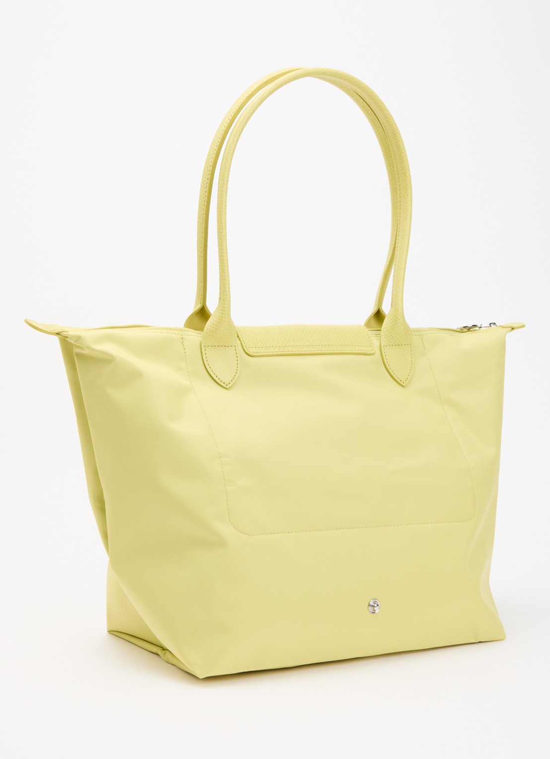 Longchamp Le Pliage One schoudertas L met leren details - achterkant lime