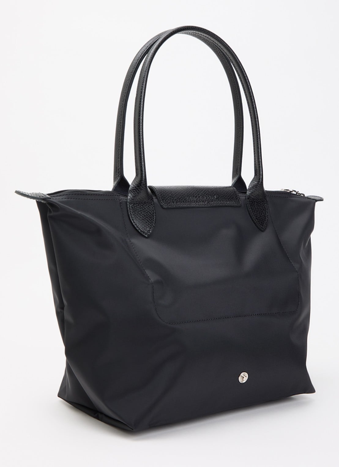 Longchamp Le pliage One schoudertas M met details van leer - achterkant zwart