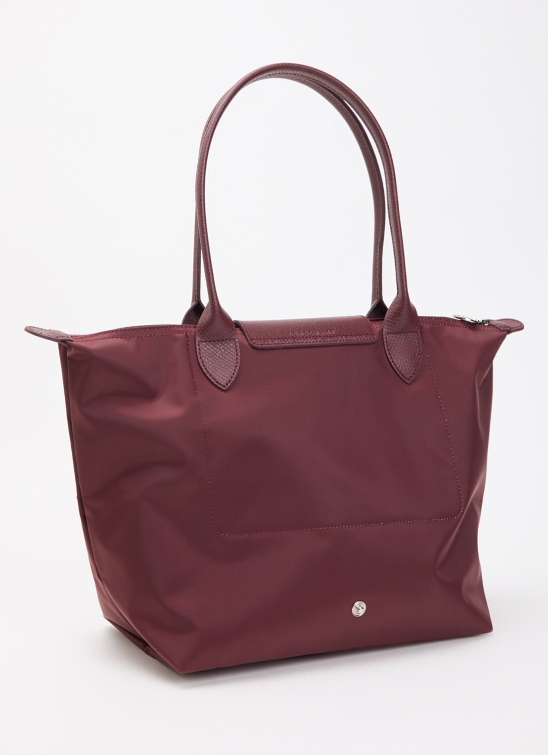 Longchamp Le pliage One schoudertas M met details van leer - achterkant 7 aubergine