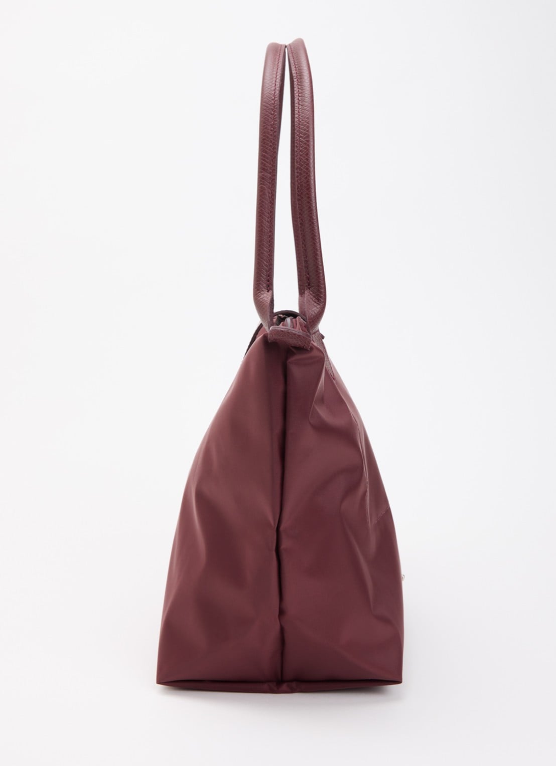 Longchamp Le pliage One schoudertas M met details van leer - detail 2 aubergine