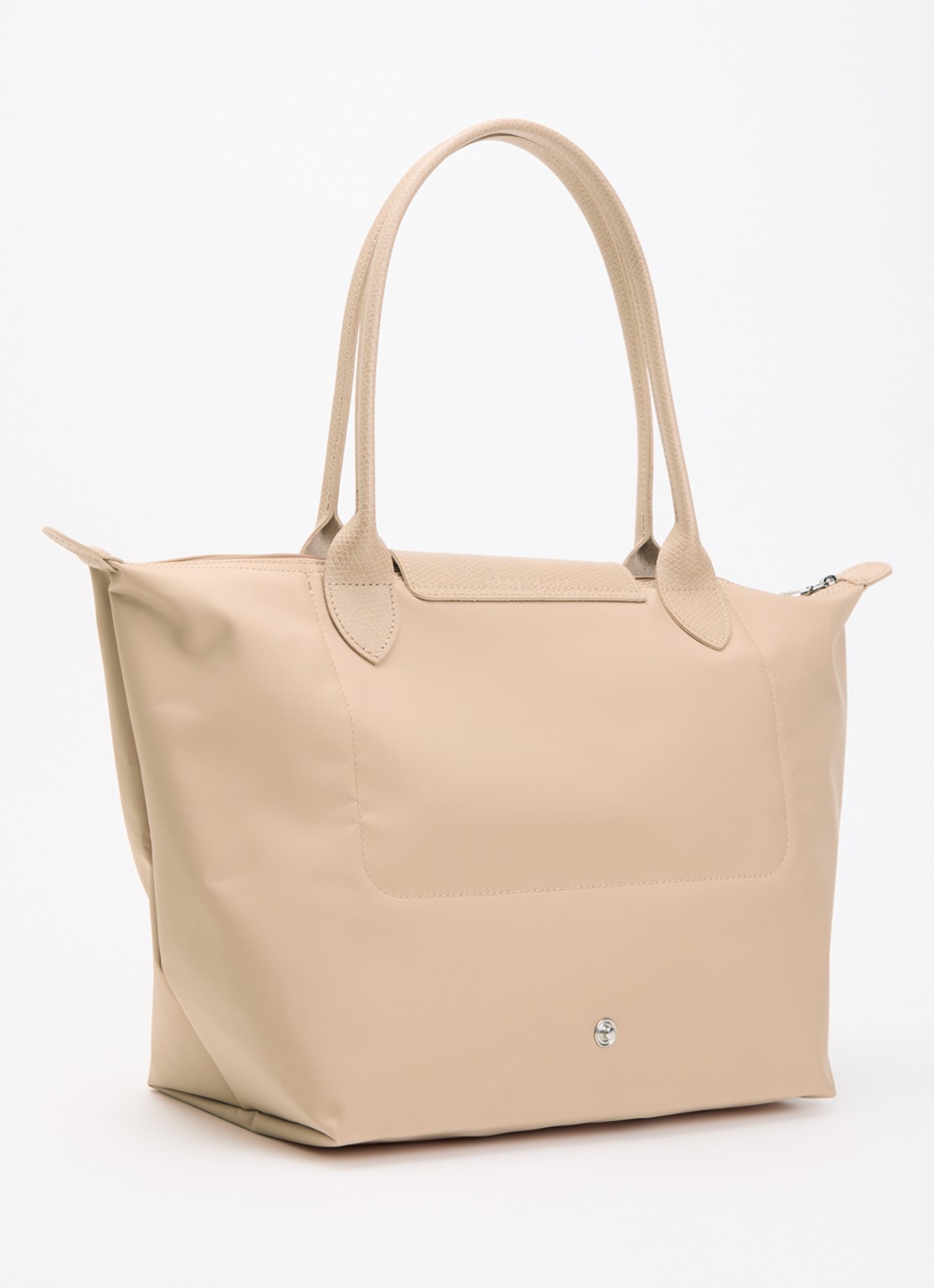 Longchamp Le pliage One schoudertas M met details van leer - achterkant 7 beige