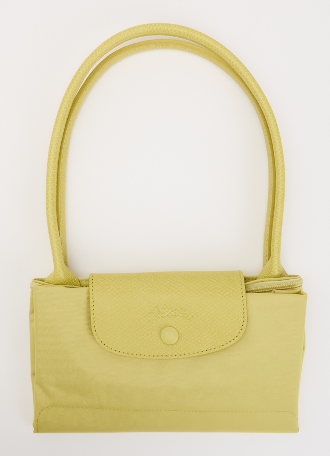 Longchamp Le pliage One schoudertas M met details van leer - detail 5 lindegroen