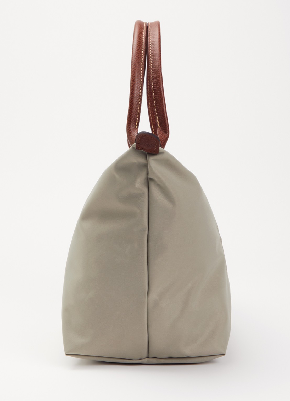 Longchamp Le Pliage Original handtas L met leren details - detail 3 taupe