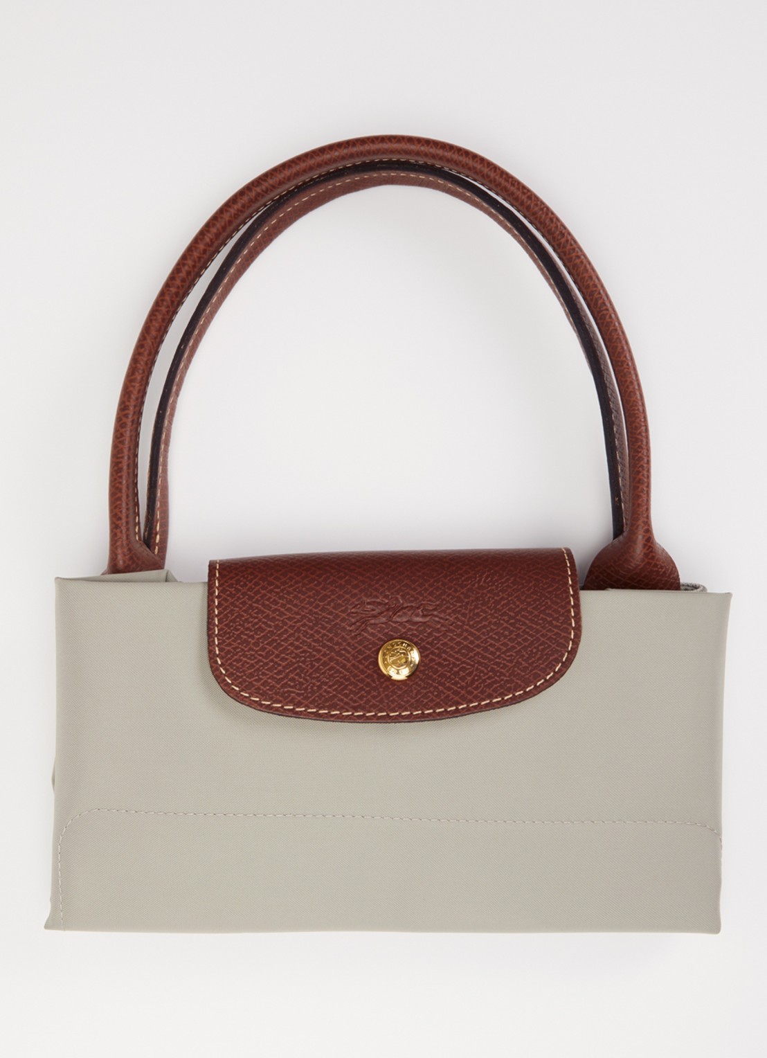 Longchamp Le Pliage Original handtas L met leren details - detail 4 taupe