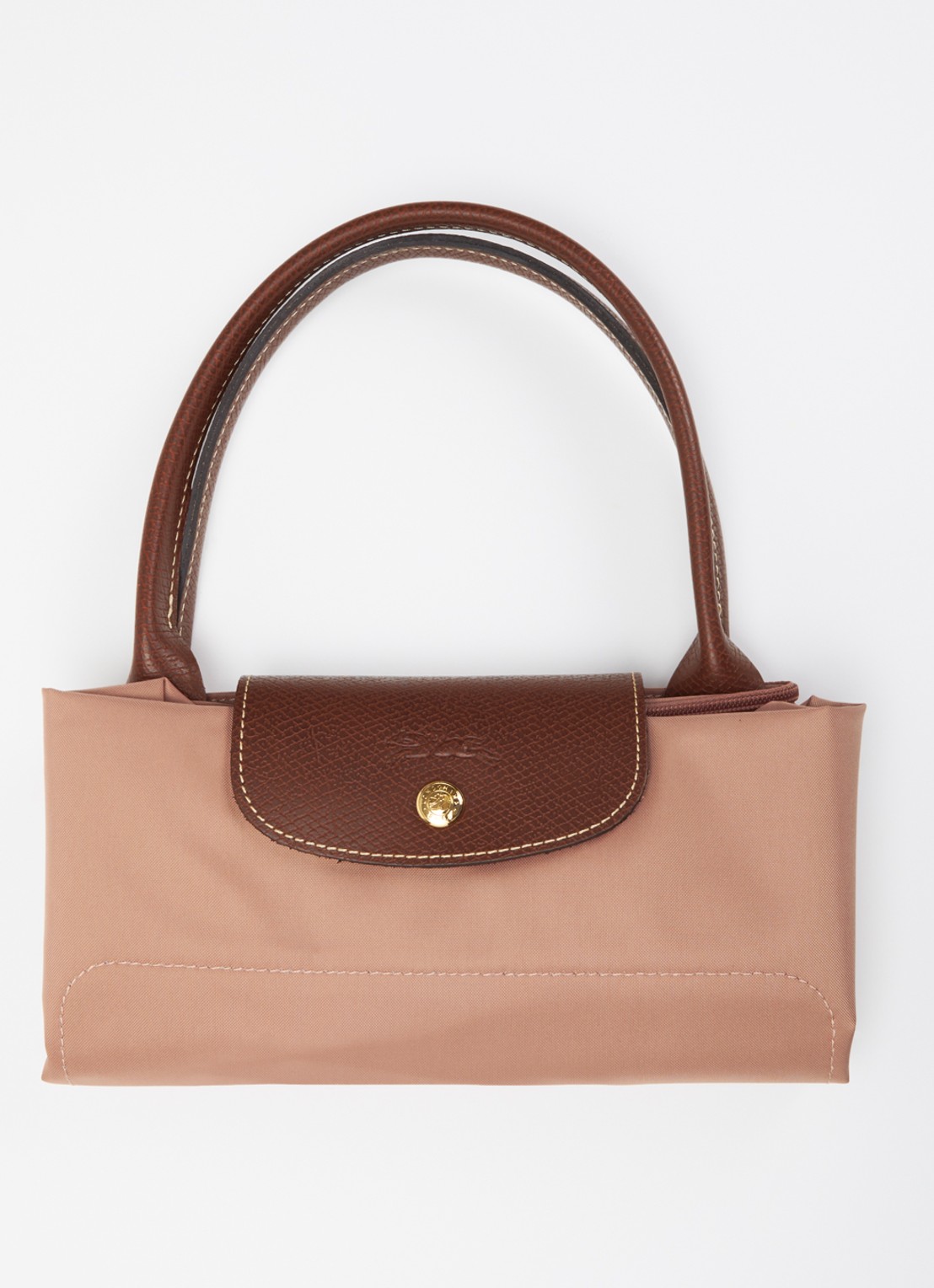 Longchamp Le Pliage Original handtas L met leren details - detail 3 oudroze