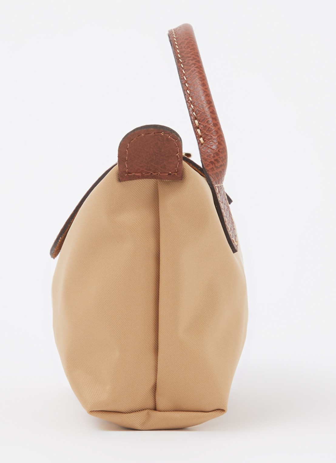 Longchamp Le Pliage Original handtas met leren details  - detail 4 camel