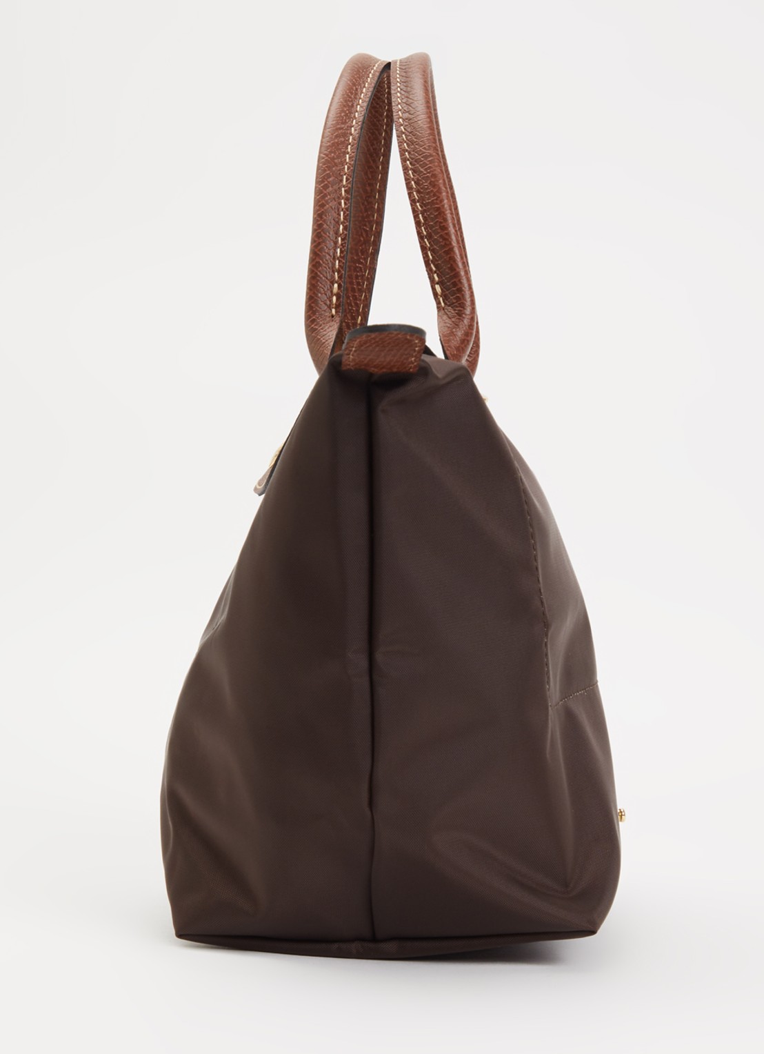 Longchamp Le Pliage Original handtas S met leren details - detail 4 chocoladebruin