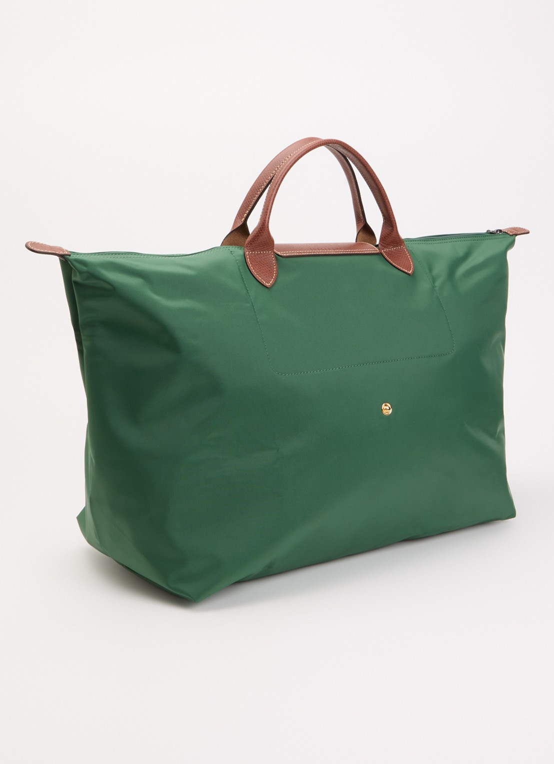 Longchamp Le Pliage Original reistas L met leren details - achterkant 7 groen