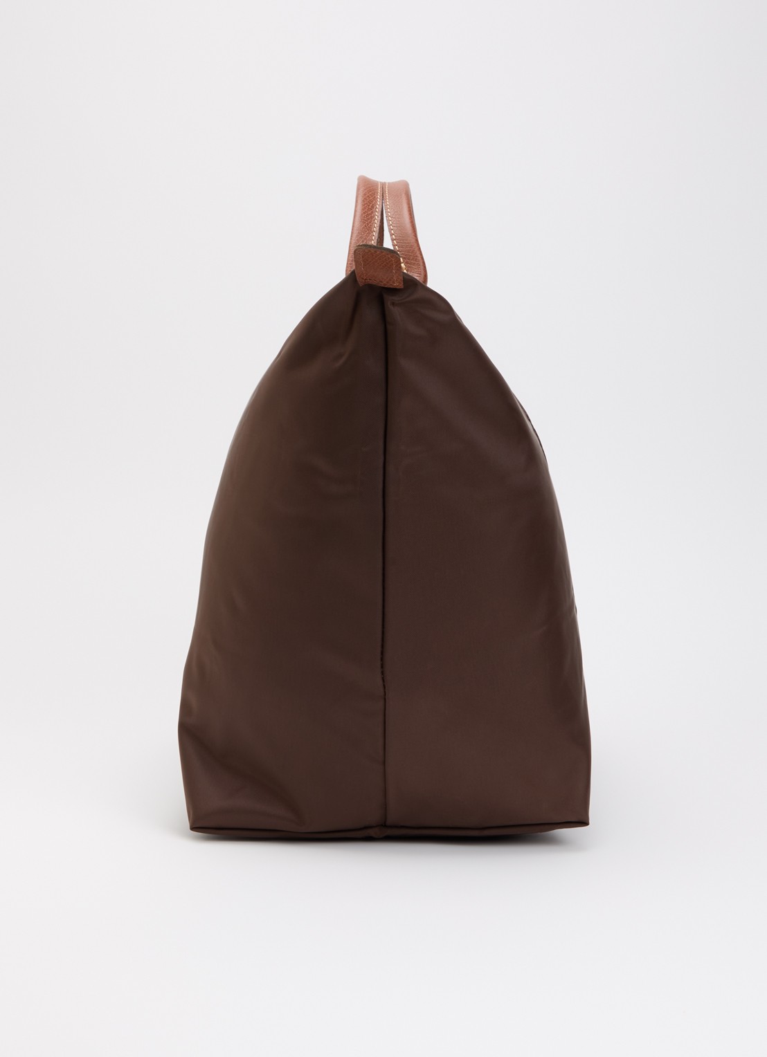 Longchamp Le Pliage Original reistas L met leren details - detail 3 chocoladebruin