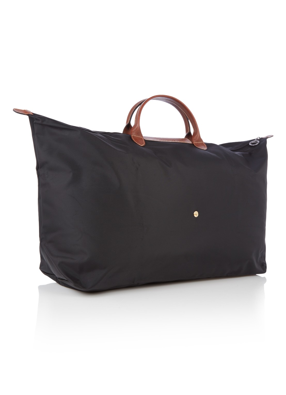 Longchamp Le Pliage Original reistas XL met leren details - detail 3 zwart