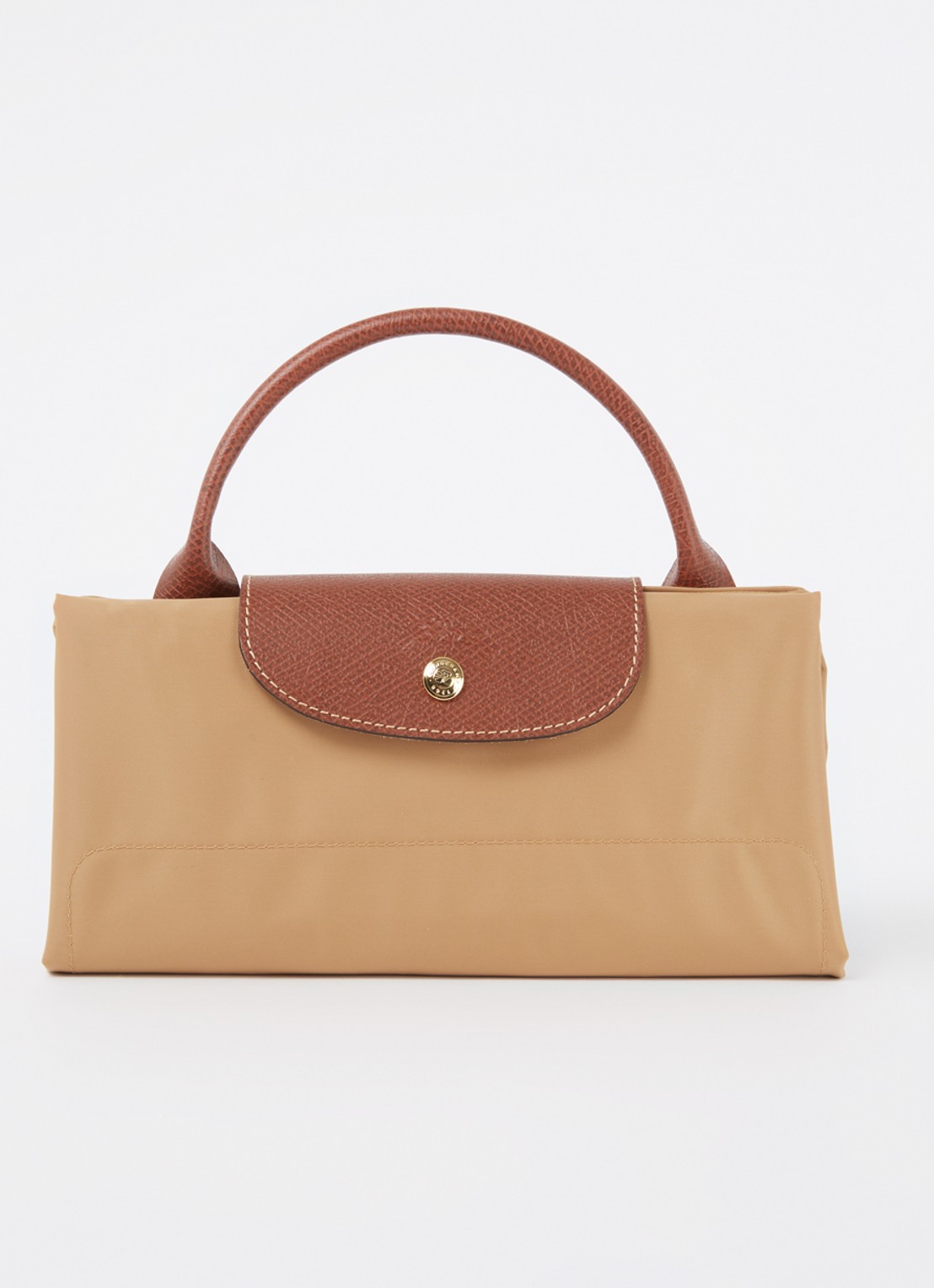 Longchamp Le Pliage Original reistas XL met leren details - detail 4 camel