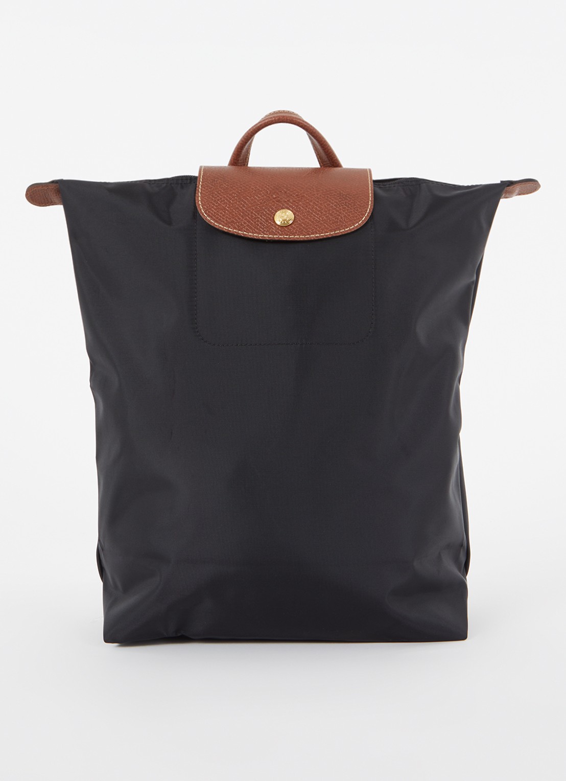Longchamp Le Pliage Original rugzak M met leren details - voorkant 4 zwart