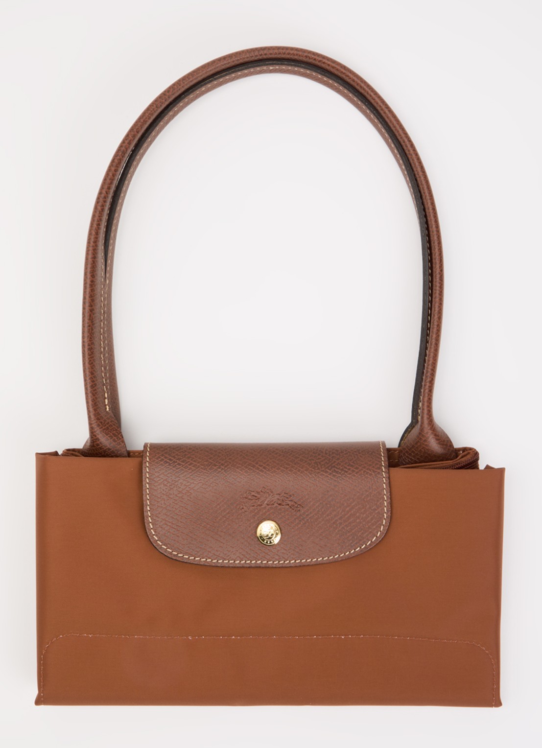 Longchamp Le Pliage Original schoudertas L met leren details - detail 6 cognac
