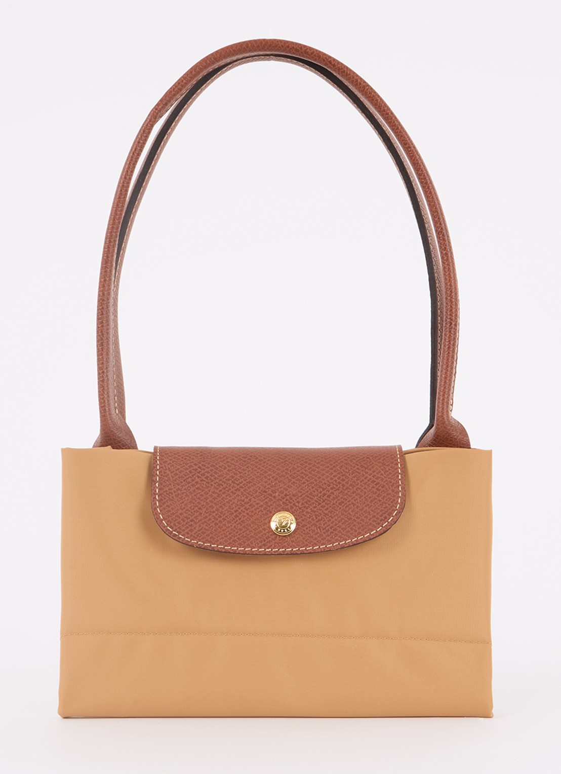 Longchamp Le Pliage Original schoudertas L met leren details - detail 5 okergeel