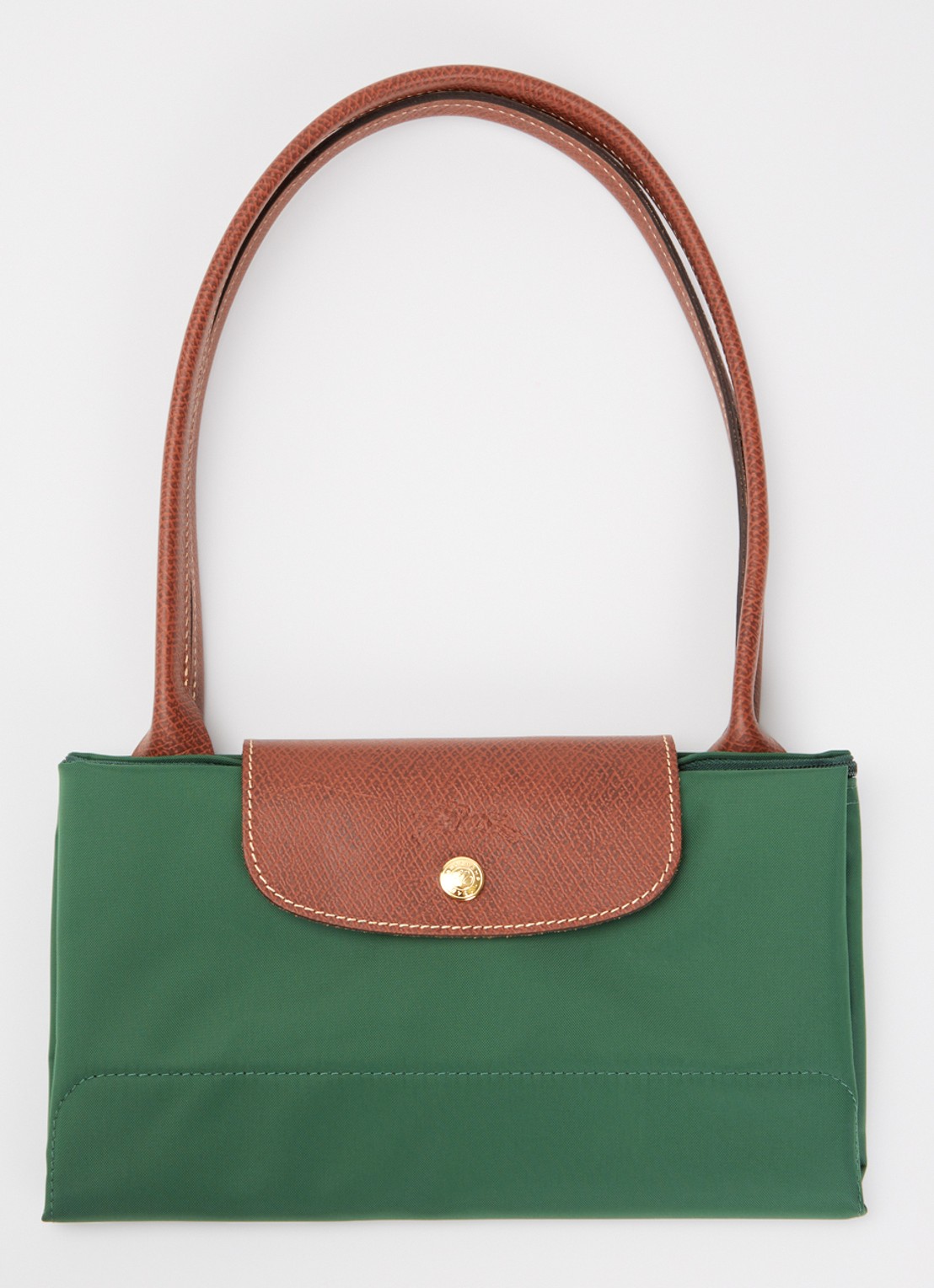 Longchamp Le Pliage Original schoudertas L met leren details - detail 3 groen