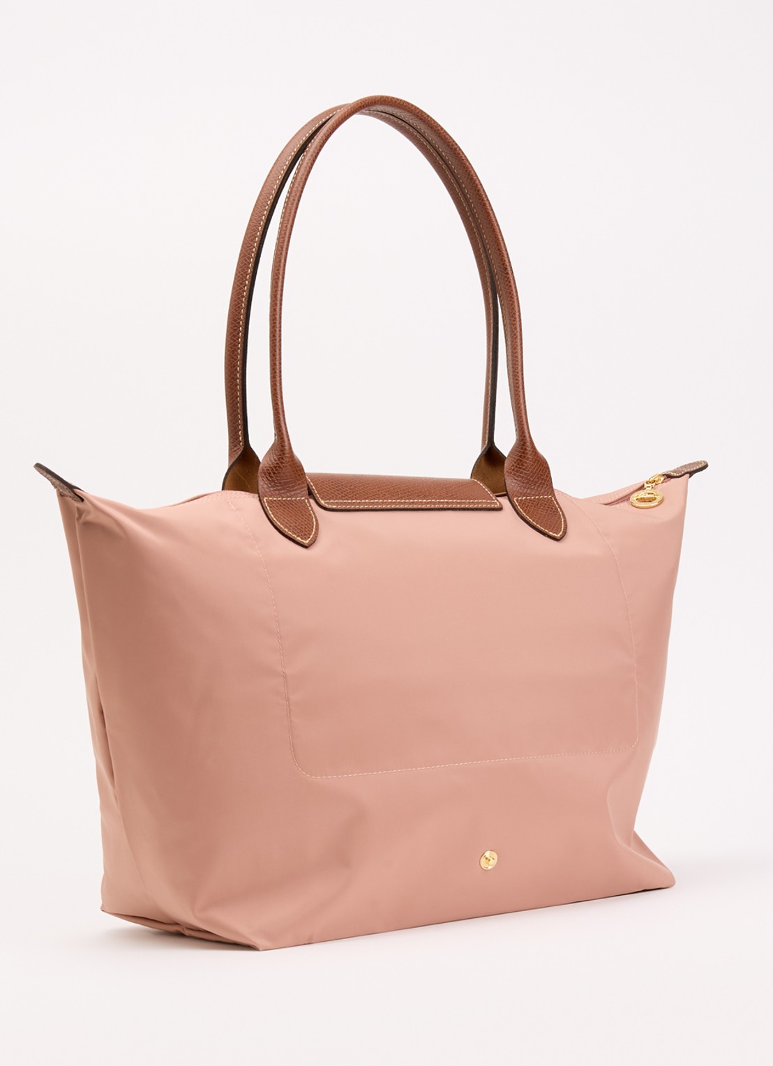 Longchamp Le Pliage Original schoudertas L met leren details - achterkant 3 oudroze