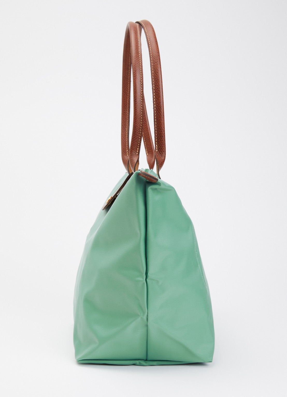 Longchamp Le Pliage Original schoudertas L met leren details - detail 5 zeegroen