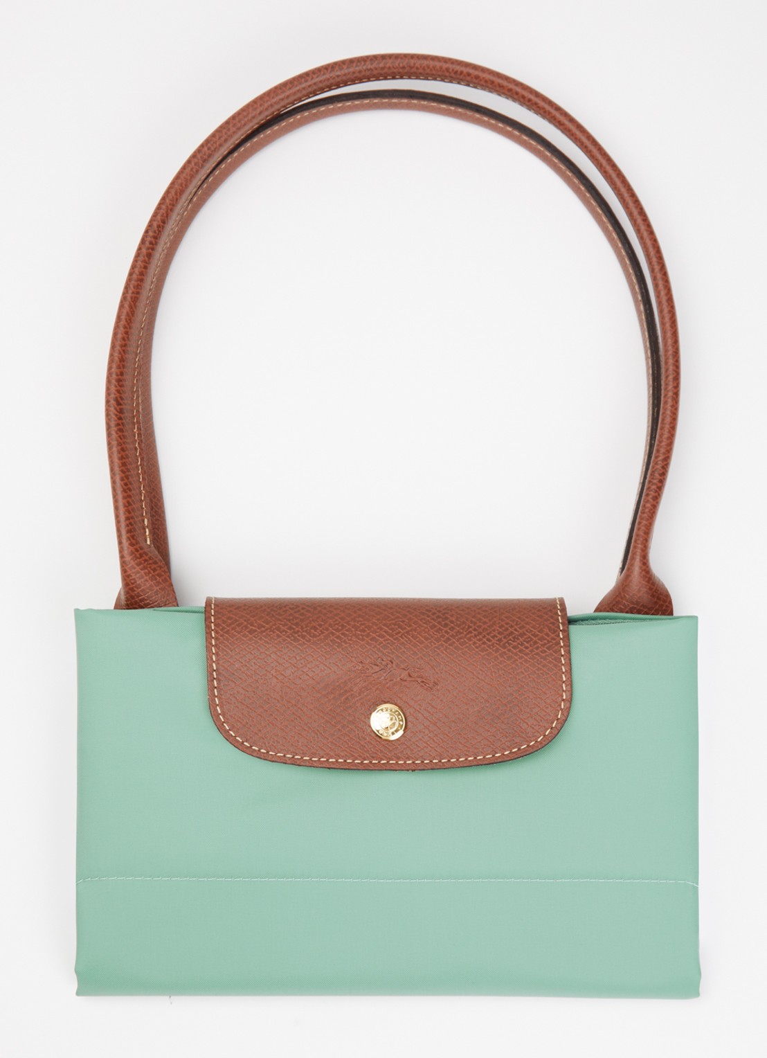 Longchamp Le Pliage Original schoudertas L met leren details - detail 6 zeegroen