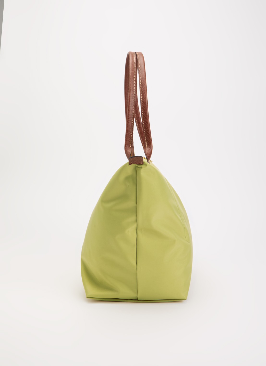 Longchamp Le Pliage Original schoudertas L met leren details - detail 5 mosgroen