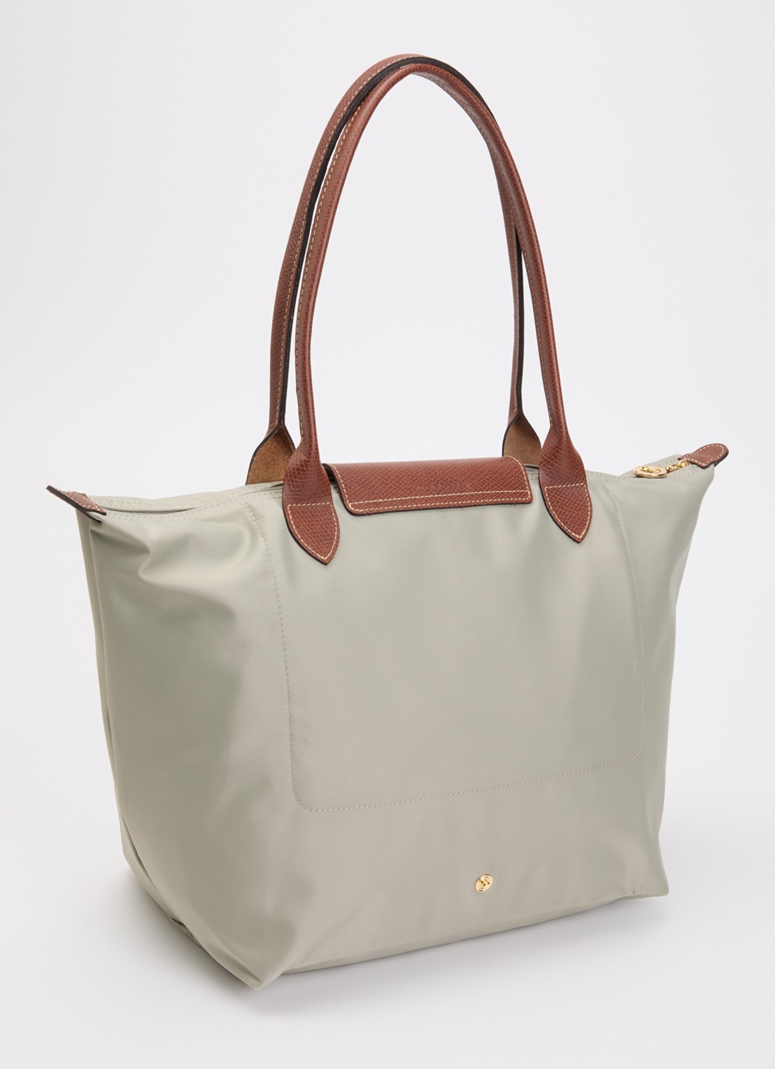 Longchamp Le Pliage Original schoudertas L met leren details - achterkant grijs