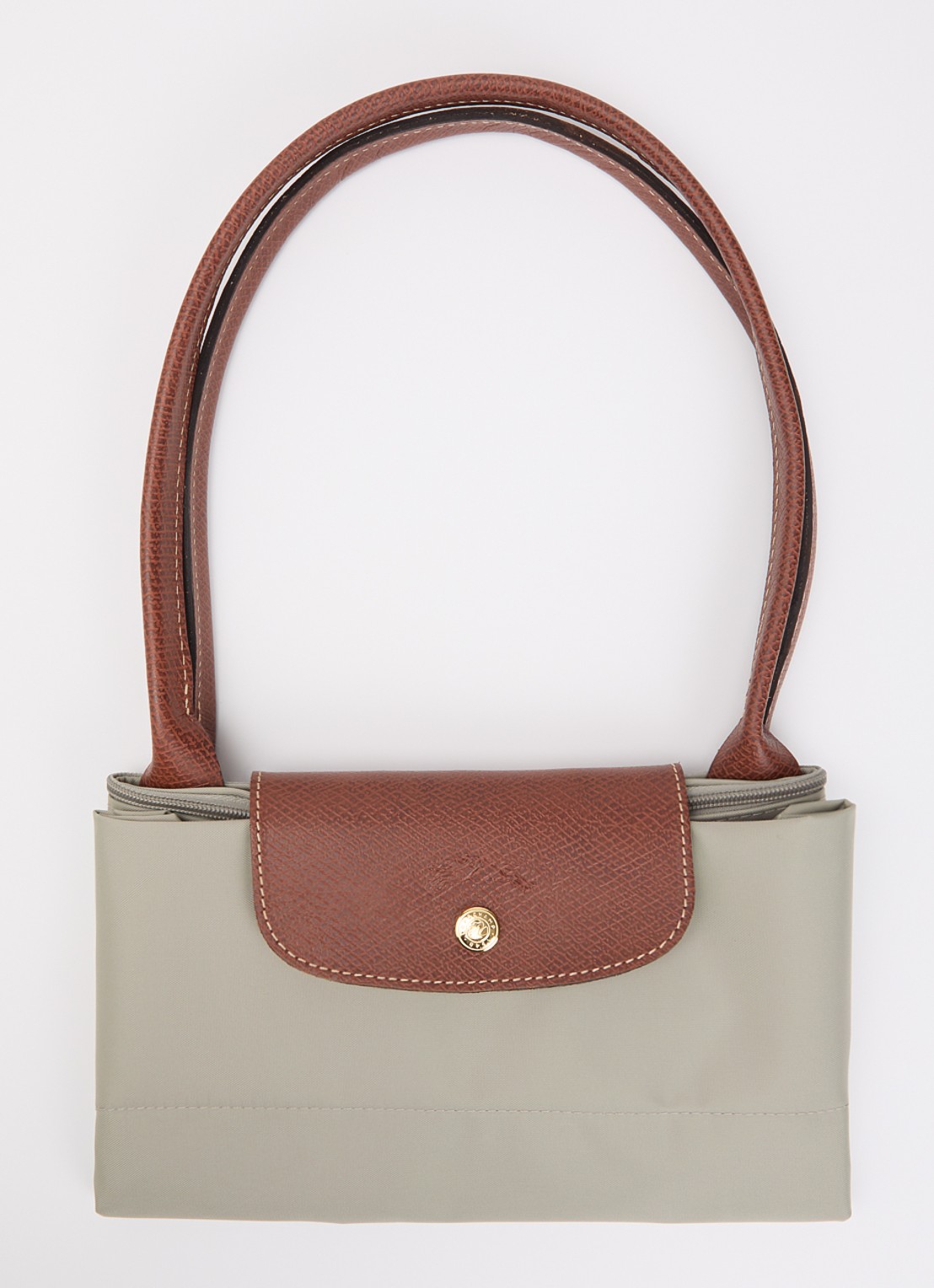 Longchamp Le Pliage Original schoudertas L met leren details - detail 5 grijs