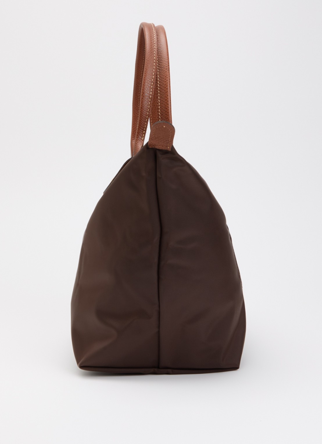 Longchamp Le Pliage Original schoudertas L met leren details - detail 2 donkerbruin