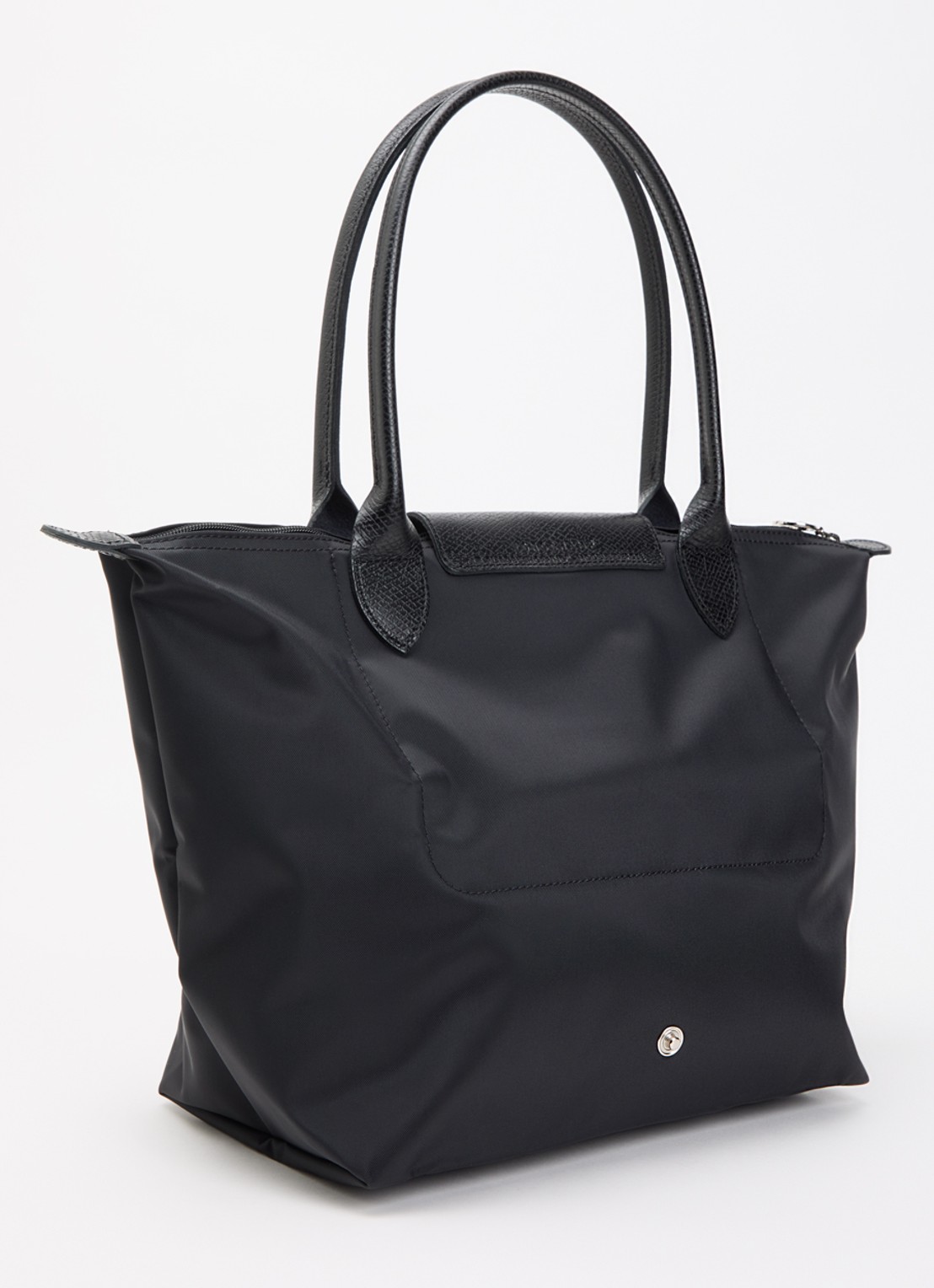 Longchamp Le Pliage Original schoudertas M met details van leer - achterkant 7 zwart