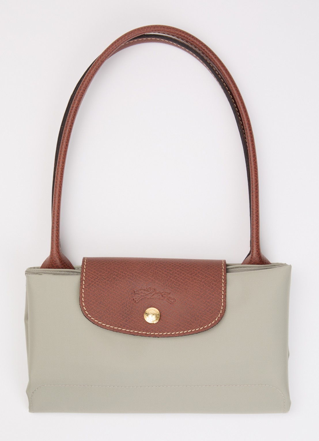 Longchamp Le Pliage Original schoudertas M met leren details - detail 4 grijs