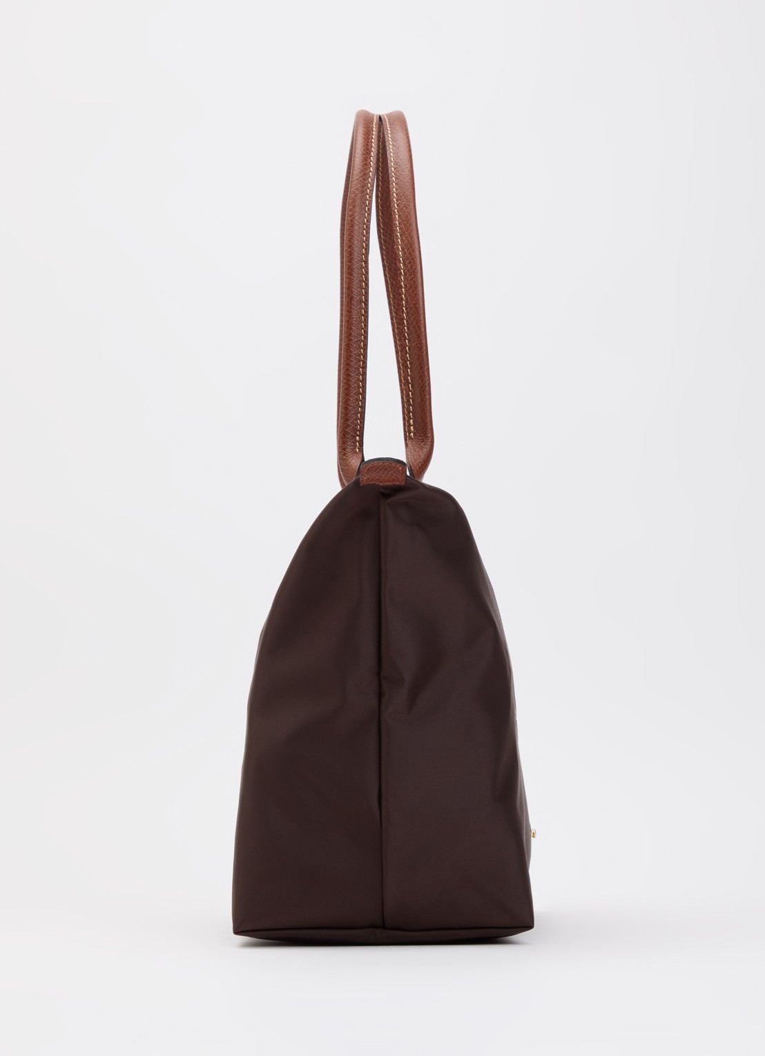 Longchamp Le Pliage Original schoudertas M met leren details - detail 4 chocoladebruin