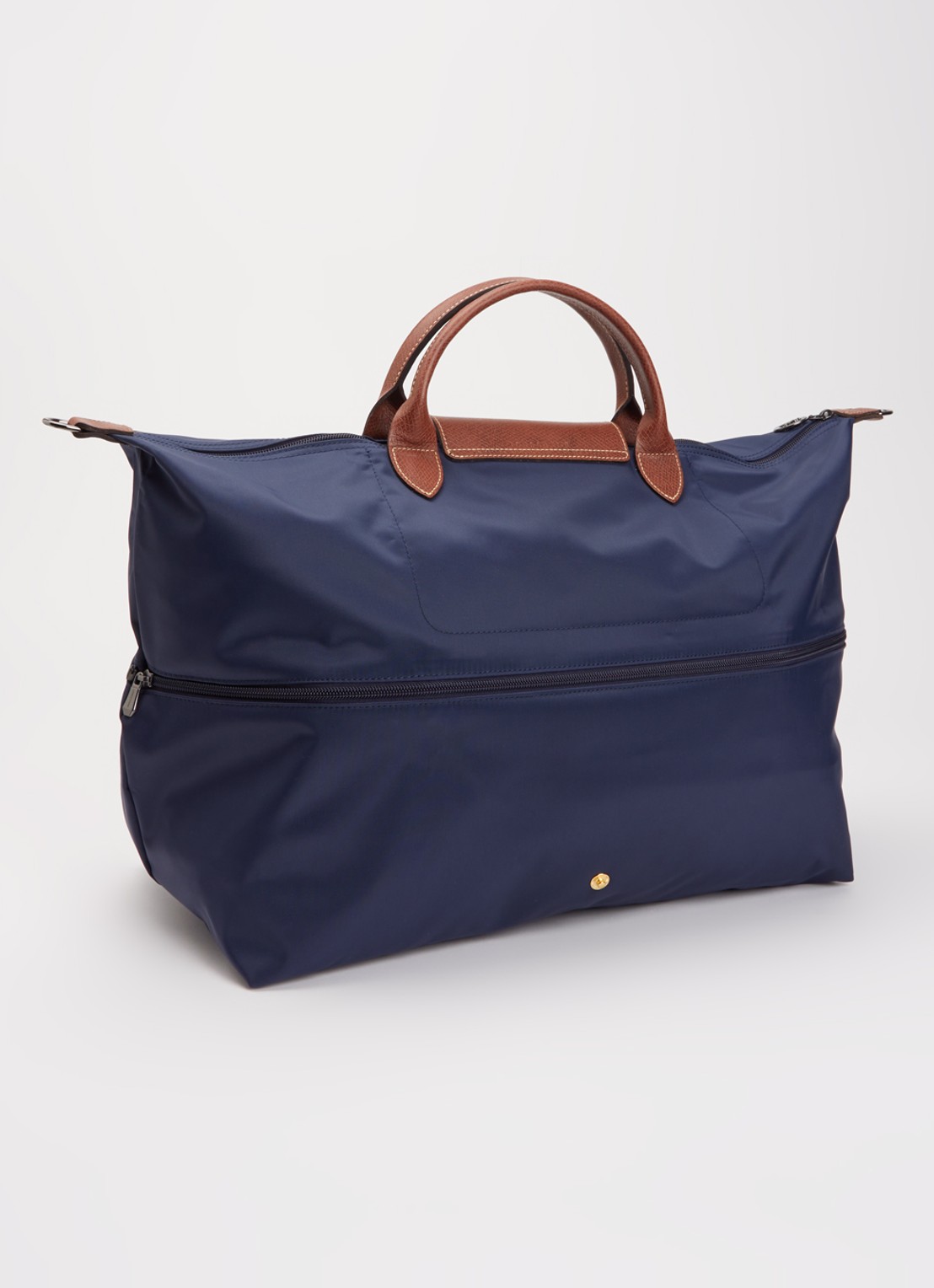 Longchamp Le Pliage reistas in maat verstelbaar met leren details - achterkant donkerblauw