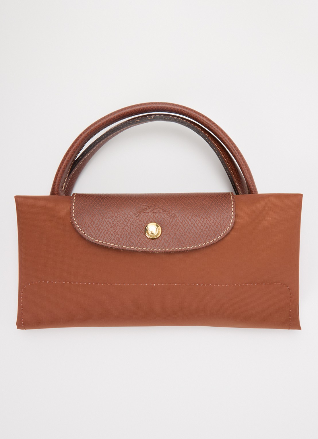 Longchamp Le Pliage reistas L met leren details - detail 4 cognac