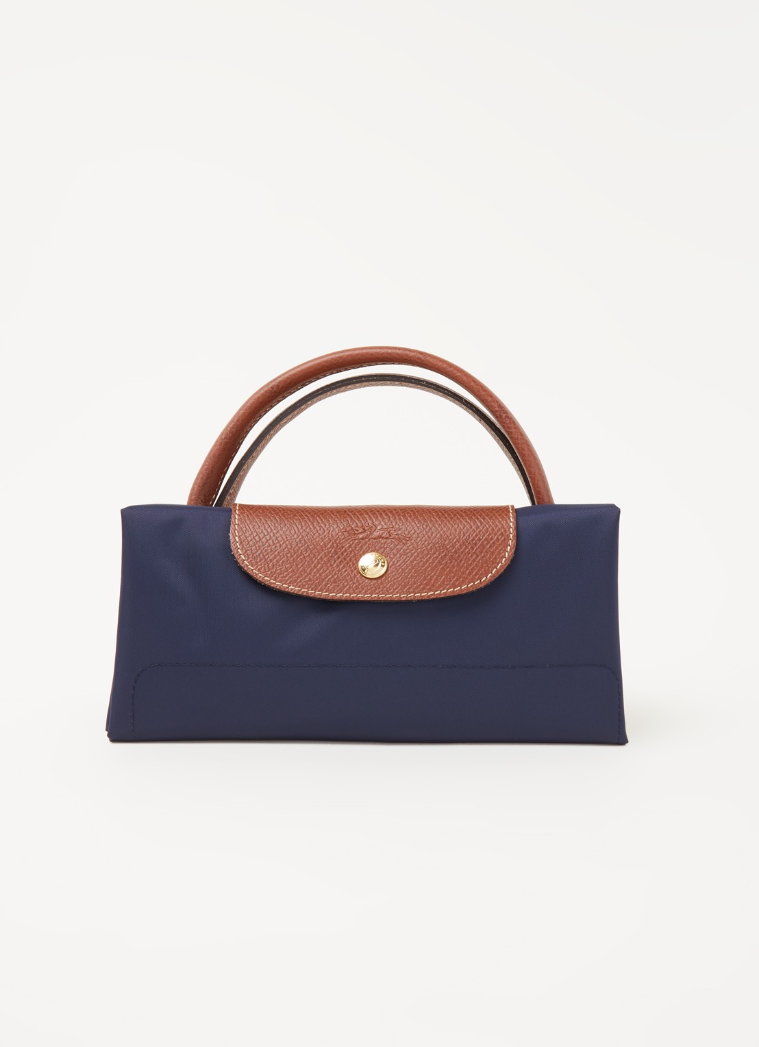 Longchamp Le Pliage reistas L met leren details - detail 5 donkerblauw