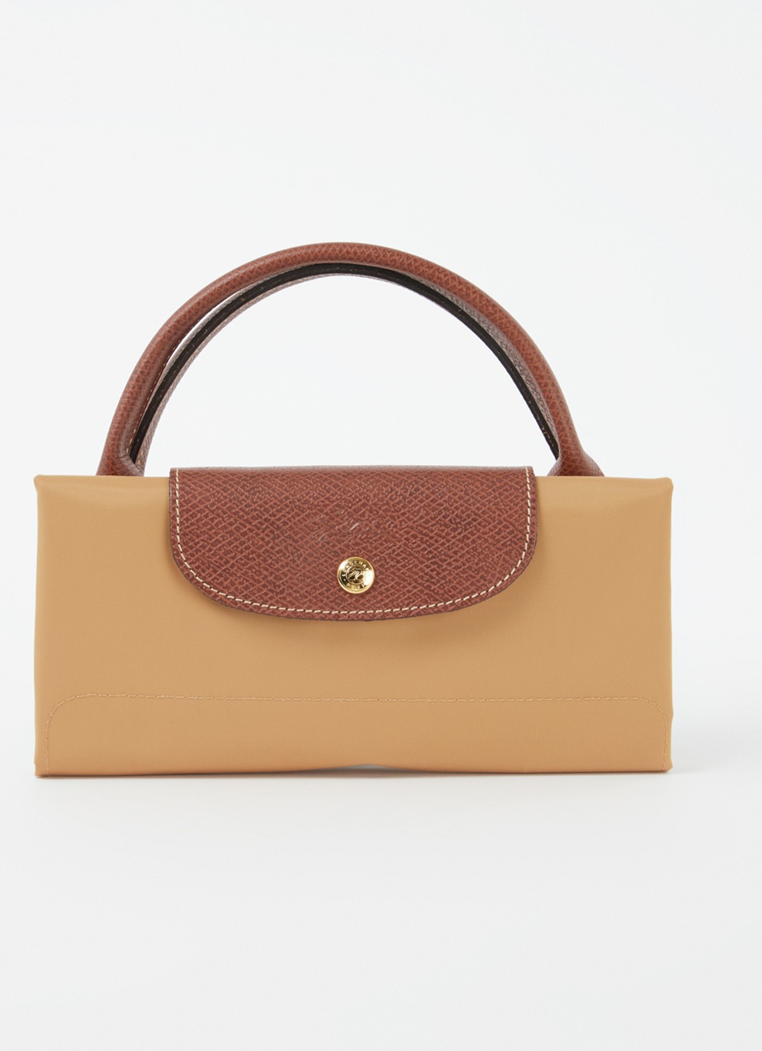 Longchamp Le Pliage reistas L met leren details - detail 6 camel