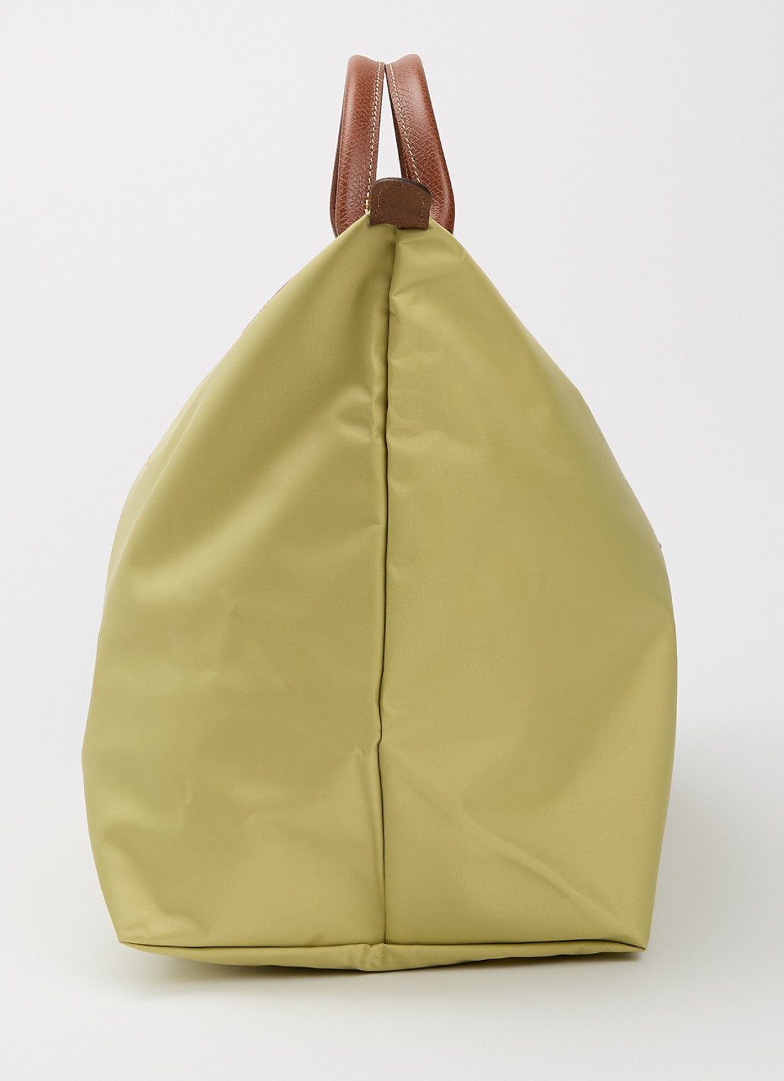 Longchamp Le Pliage reistas L met leren details - detail 5 lime