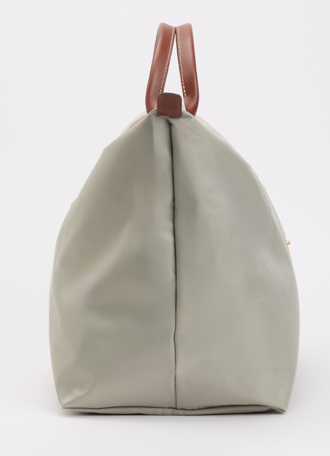 Longchamp Le Pliage reistas L met leren details - detail 4 grijs