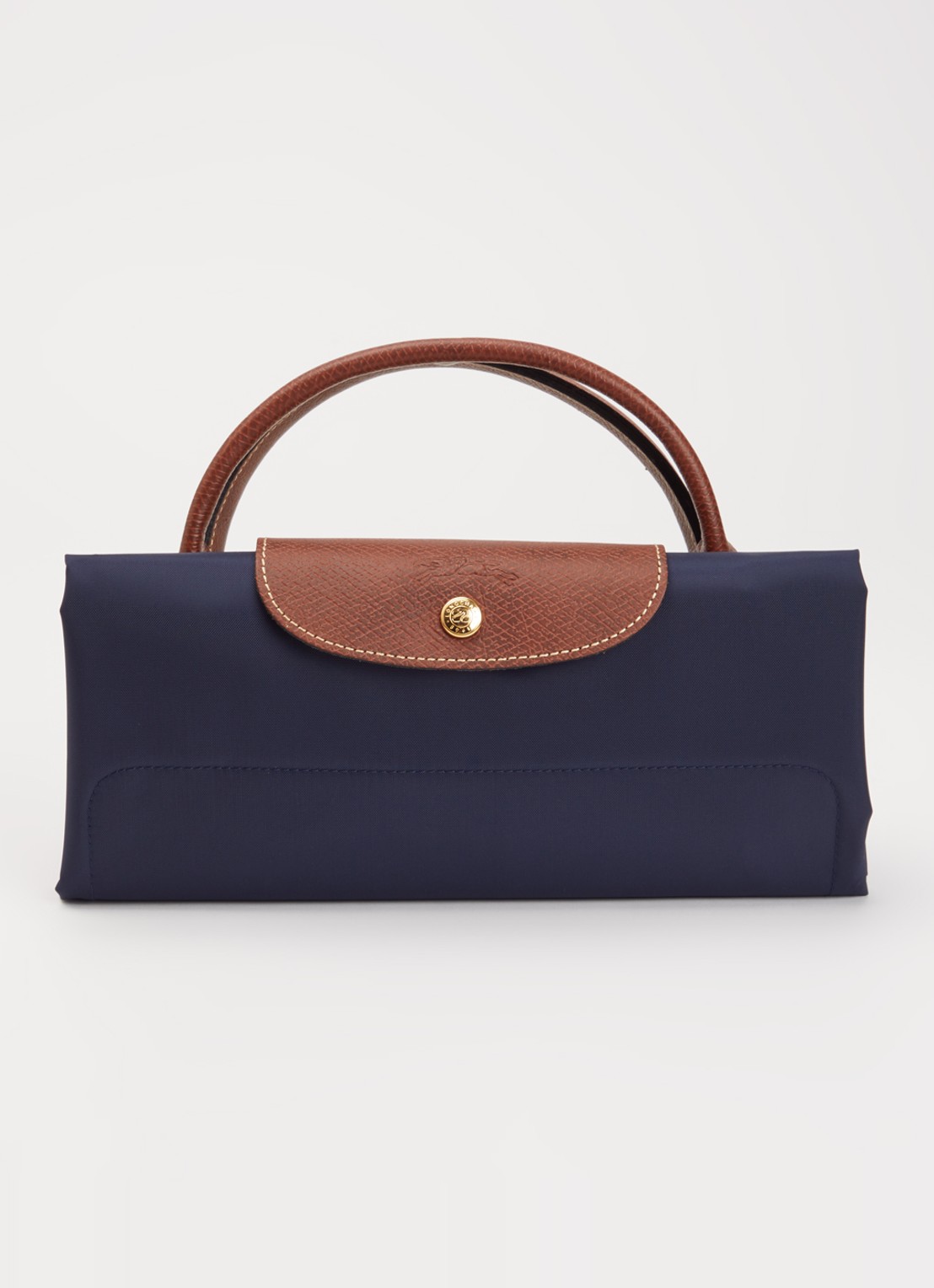 Longchamp Le Pliage reistas XL met leren details - detail 6 donkerblauw