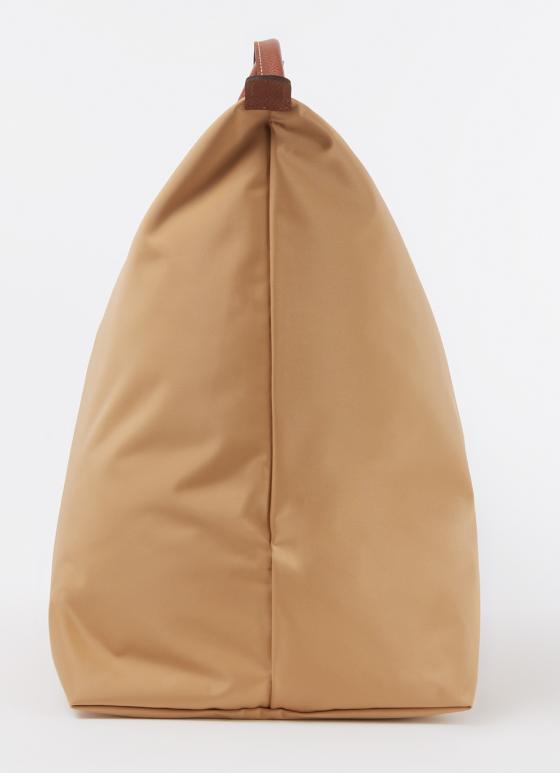 Longchamp Le Pliage reistas XL met leren details - detail 3 camel