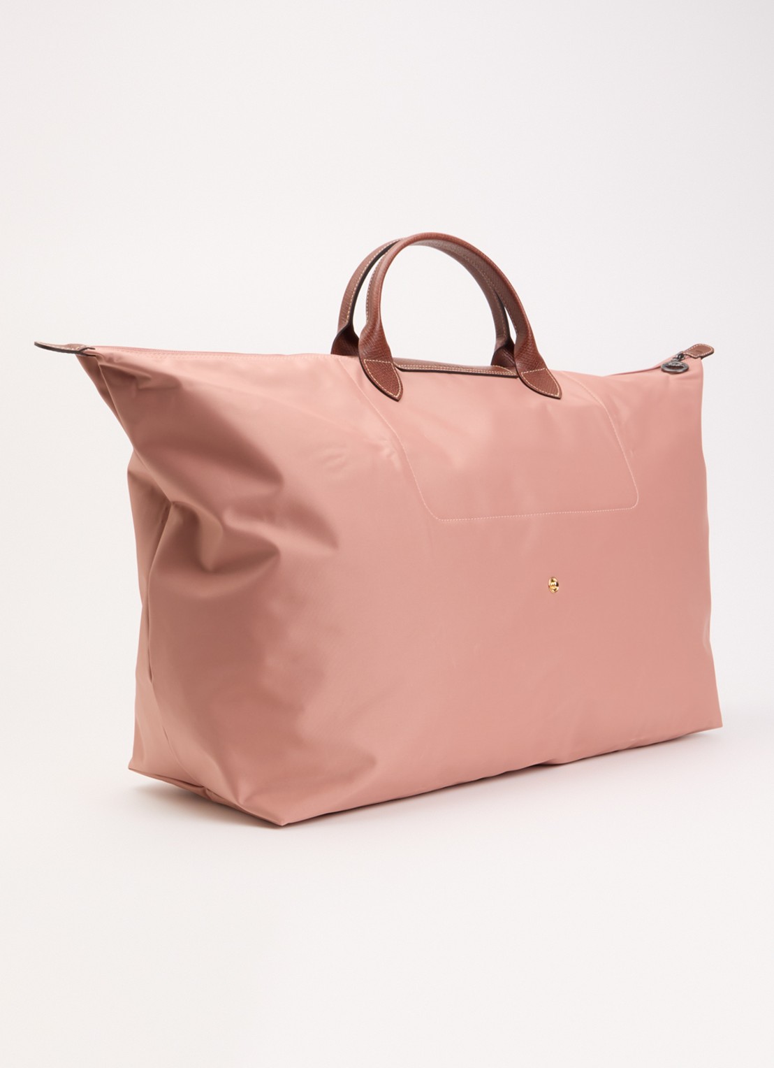 Longchamp Le Pliage reistas XL met leren details - achterkant oudroze