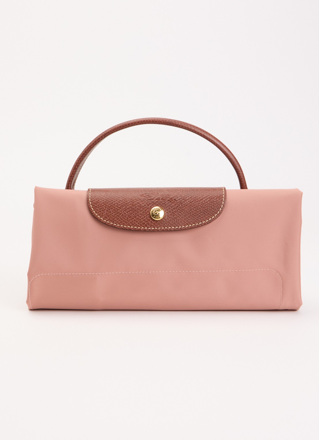 Longchamp Le Pliage reistas XL met leren details - detail 6 oudroze